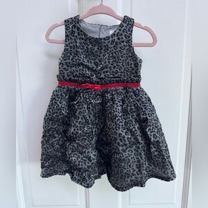 Just for You Carter’s 9M Gray & Black Girls Leopard Tank Top Formal Dress